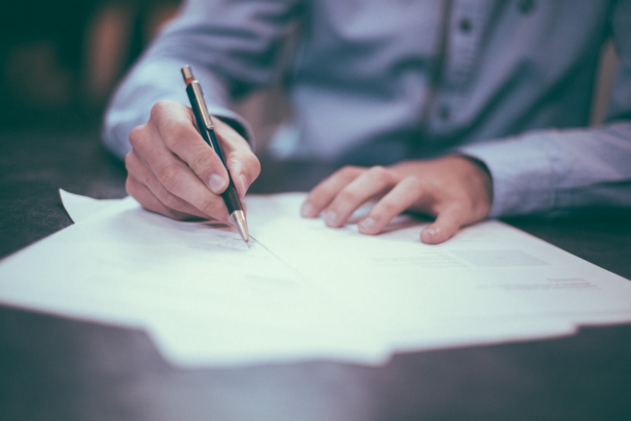 Reviewing financial documents